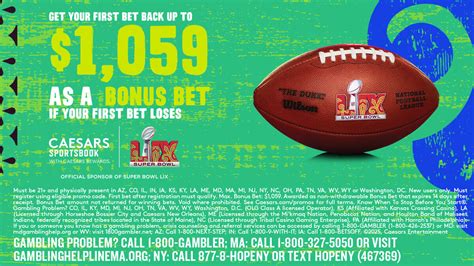 Caesars Sportsbook Promo Code, Bonus Offer & Odds: Super Bowl  .